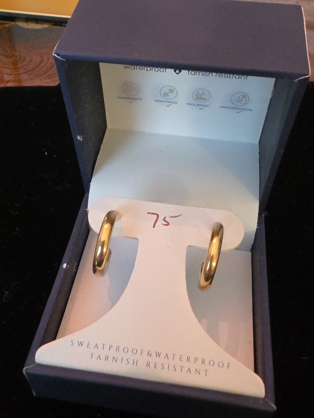 Polished Gold Hoop Earrings - Women Jewelry Waterproof